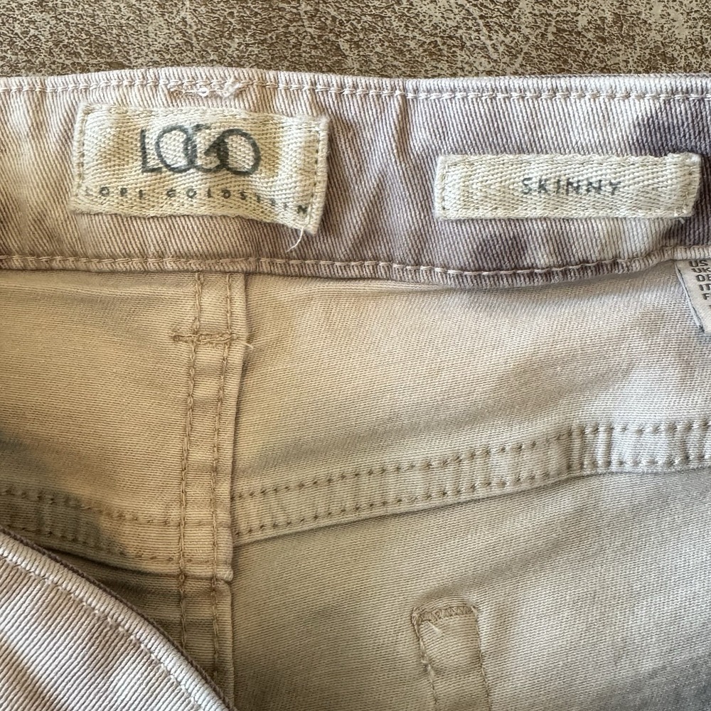 LOGO Lori Goldstein Tie Dye Stretch Twill Skinny Ankle Jeans Womens 8 Lagenlook - Picture 3 of 9